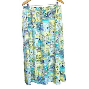 Unique Napa Valley Vintage Maxi Skirt with Side Slits XL